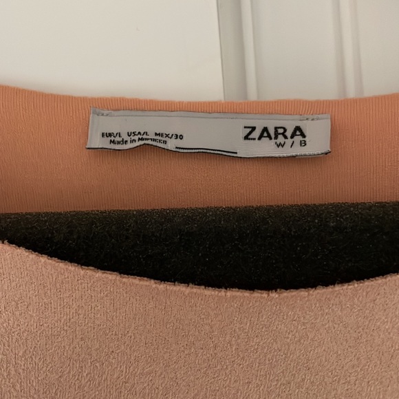 Zara Faux Fur/ Faux Suede Sweater/Shirt in size large - Picture 2 of 5